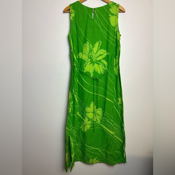 VTG Y2K R&K Originals Midi Dress Women Size 10 Beaded Sequins Floral Slits Hem - Picture 2 of 15